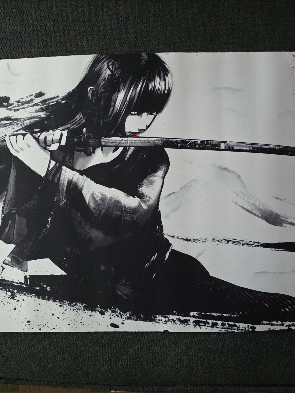 Female Samurai On A Gaming Mat